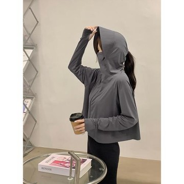 原紗防曬衣女夏季新款防紫外線透氣涼感寬松戶外薄款防曬服短外套