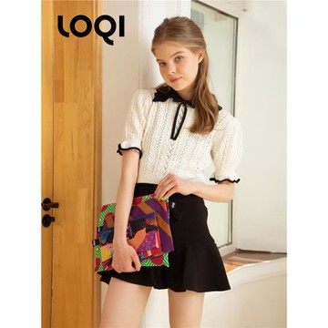 LOQI藝術設計收納三件套裝大中小分類整理旅行袋中包防潑水 冬夜