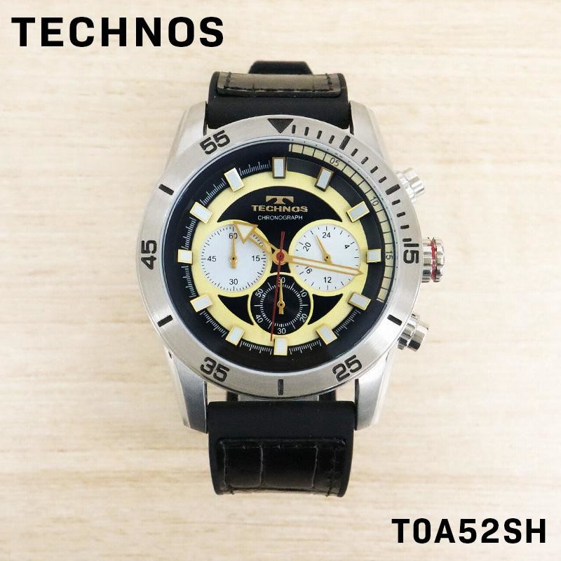 テクノス T0A52SH クロノグラフ ベージュ