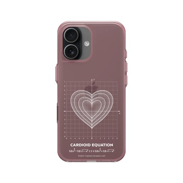 iPhone 17 Clear (相機按鈕) 晶醺玫 - Valentine's Day Collection - 愛的方程式：同心愛（白）