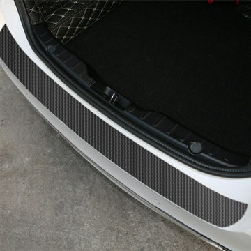 碳纖維後車廂門檻保護貼 汽車門檻條 汽車保護貼 車身飾條 車門保護貼 後備箱貼紙 卡夢貼【CW0120】普特汽車精品