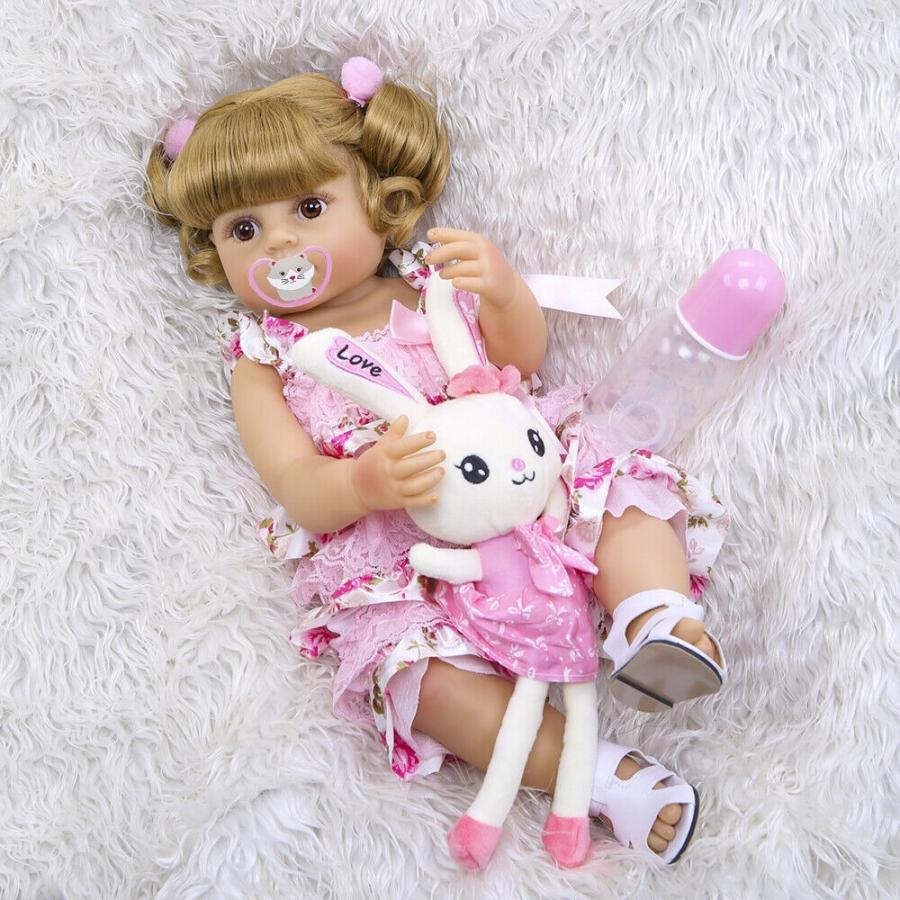 リボーンドールRebornBaby Doll Full Body Silicone Vinyl Blond