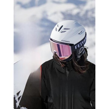 單板滑雪頭盔女雪盔滑雪帽子男專業兒童護目眼鏡一體式滑雪安全帽