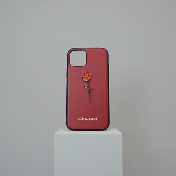 罌粟花縫珠手機殼 iphone型號皆可訂製