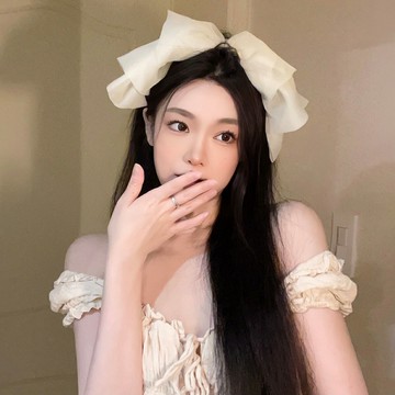 法式復古黑色網紗大蝴蝶結發箍女高級感高顱頂發卡頭箍發夾頭飾