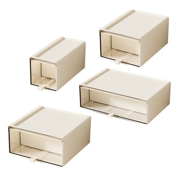 【可疊放】公仔收納抽屜盒 桌面收納盒 防塵收納盒 盲盒收納 抽拉收納盒 公仔展示盒 抽屜收納盒