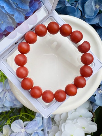 精品保山柿子紅南紅13mm53.79g去熱散寒氣血循環補血養顏