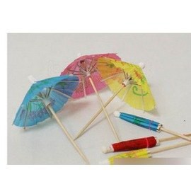 【小雨傘水果牙籤-長6.cm-50只/包-6包/組】小雨傘 、花簽 水果牙籤-7501009