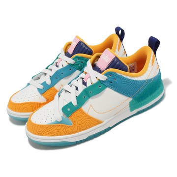 休閒鞋 SWDC Wmns Dunk Low Disrupt 2 女鞋 白 綠 橘 拼接 DX4220-100