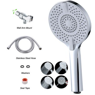 四檔美式臂架加壓可調檔帶噴槍蓮蓬頭跨境專供浴室手持花灑套裝