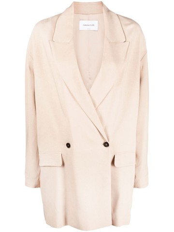 Fabiana Filippi - boxy double-breasted coat - women - Polyester/Viscose - 40 - Neutrals