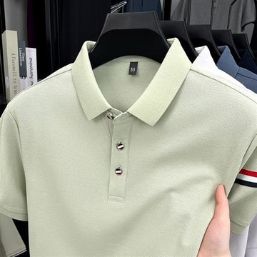 【巴黎精品】現貨+預購 夏季短袖上衣男襯衫高爾夫球衫商務休閒T恤百搭純棉-薄款男POLO衫5色a1jw22