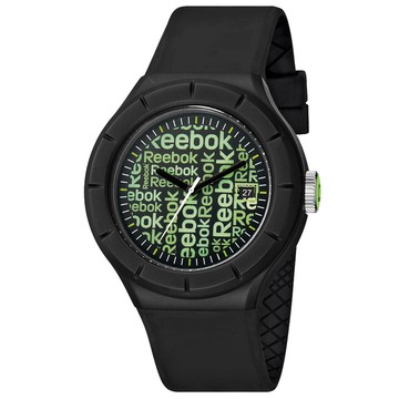 Reebok WarmUP Wallpaper時尚腕錶-綠x黑