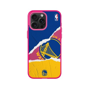 iPhone 15 Pro Max Clear 粉漾桃 - NBA - 熱血系列-金州勇士 Golden State Warriors - Sweat and tears