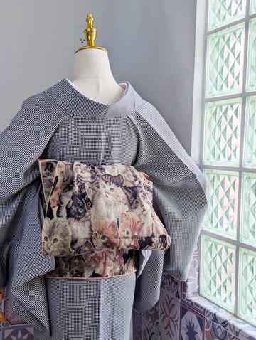 洋粋youiki。和洋風格。和服腰帶。大人の兵兒帯。貓之日