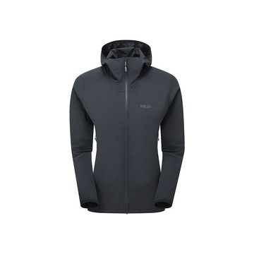 RAB Borealis Hoody Wmns 彈性防風透氣連帽外套 女款 鯨魚灰 #QWS77