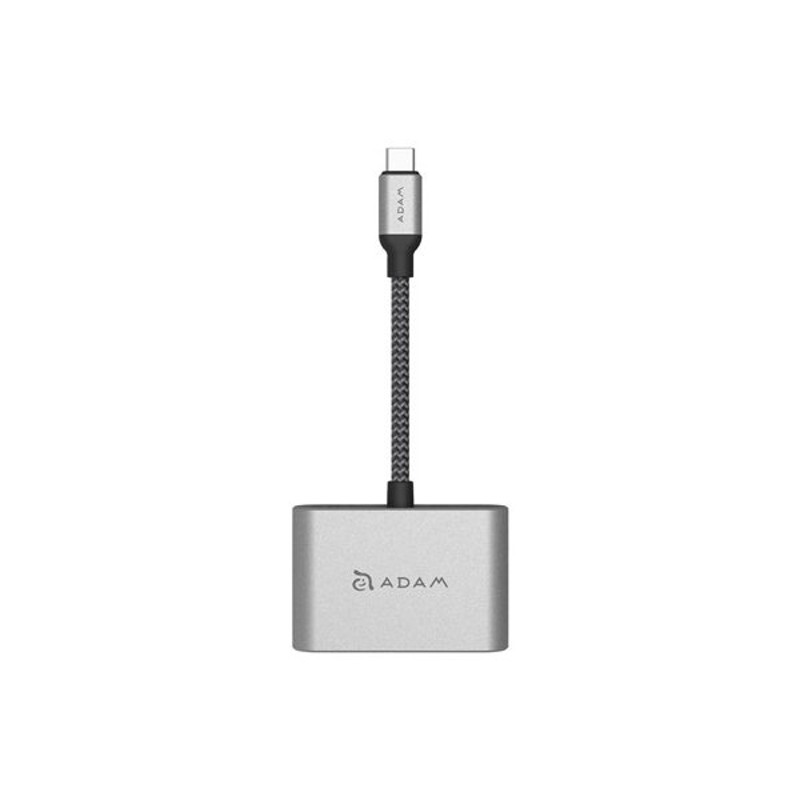 ADAM elements AAPADHUBVH1GY USB Type-C VGA／HDMI変換マルチディスプレイアダプター グレー 通販  LINEポイント最大0.5%GET | LINEショッピング