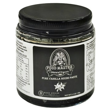 FOOD MASTER 大師食品 馬達加斯加波本 純香草籽醬 100g  1罐