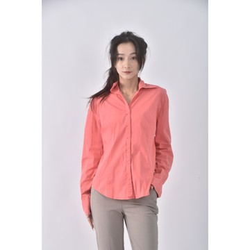 (L) 素面粉色長袖上衣二手衣