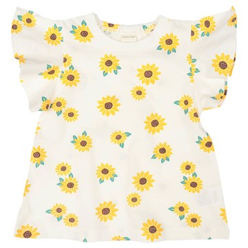 akachan honpo - 短袖T恤-滿版印花-黃色