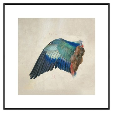菠蘿選畫所 藍鵲的翅膀 留白版 杜勒 AVAR4469B  黑色  40 x 40cm