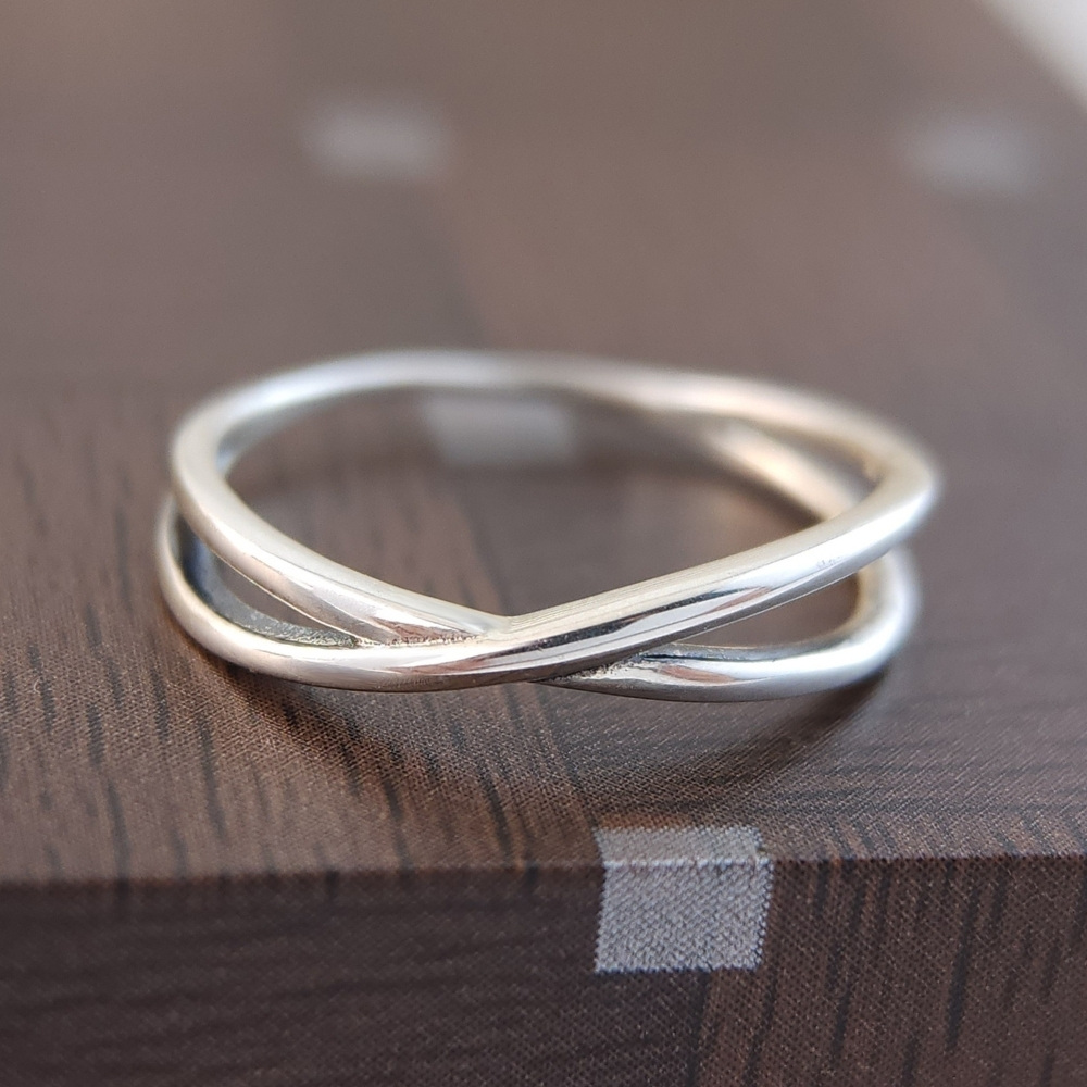 純銀戒指．交叉．尾戒｜無與倫比．無禮盒