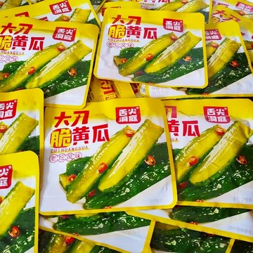 【優品推薦】網紅產品舌尖洞庭大刀素脆黃瓜 香辣脆嫩黃瓜 40克1包下飯小菜 爽口黃瓜 解饞小喫 休閑辦公零食