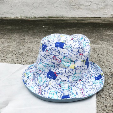 厭世貓 / 白 藍 貓 / 漁夫帽 雙面