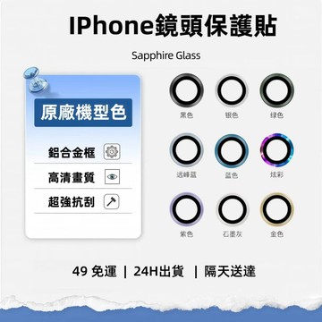 現貨✨環保無包裝  iPhone 17/16/15/14/13 鈦合金鏡頭貼 原廠色藍寶石高清膜 鏡頭膜 49免運
