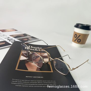 檀健次同款gm近視眼鏡MET男2024新款超輕可配度數金絲鏡框大框潮