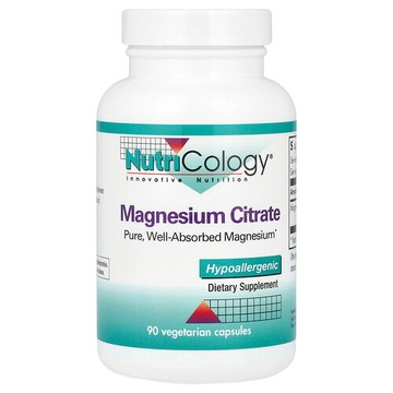Nutricology, 檸檬酸鎂，90 粒素食膠囊（每粒膠囊 170 毫克）