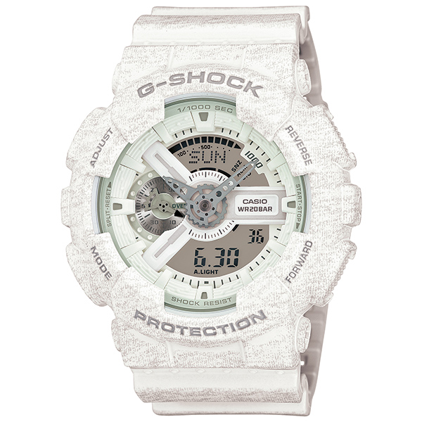 カシオGショック白 アナログ・デジタル腕時計 GA-110HT-7AJF ヘザード・カラー・シリーズ メンズ 国内正規品 【動画有】 |  LINEショッピング