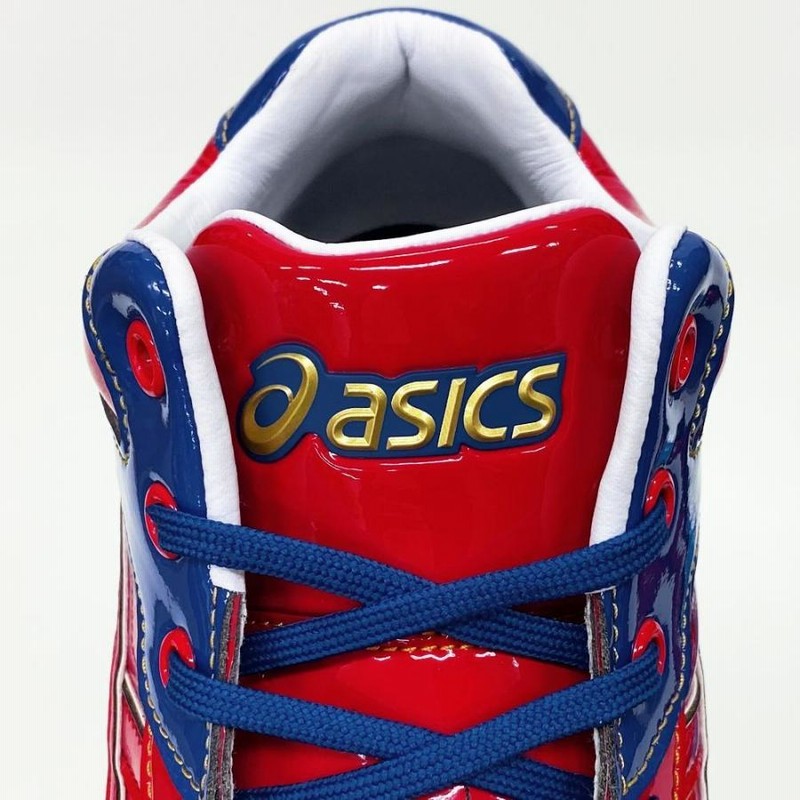 asics スパイク レッドミドル