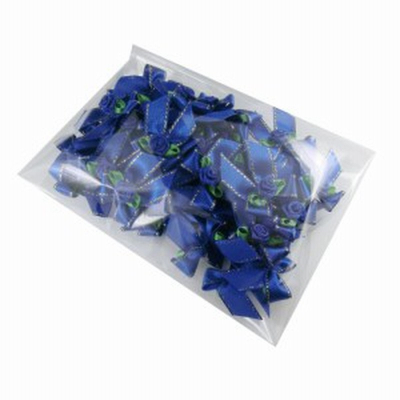 花リボン フラワー ラッピング素材 レター ギフト用素材 50個セット 4ｘ3cm ブルー 通販 Lineポイント最大1 0 Get Lineショッピング