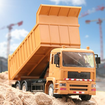 大號仿真遙控自卸車玩具翻斗工程車電動模型泥頭車貨車卡車運輸車