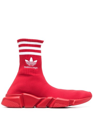 Balenciaga - x adidas Speed high-top sneakers - men - Rubber/Fabric/Fabric - 43 - Red
