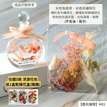 【A-ONE】浮游花DIY花材包 乾燥花花材包 畢業禮物 永生花 浮油花 乾燥花藝教學 浮游花 浮油花 H03