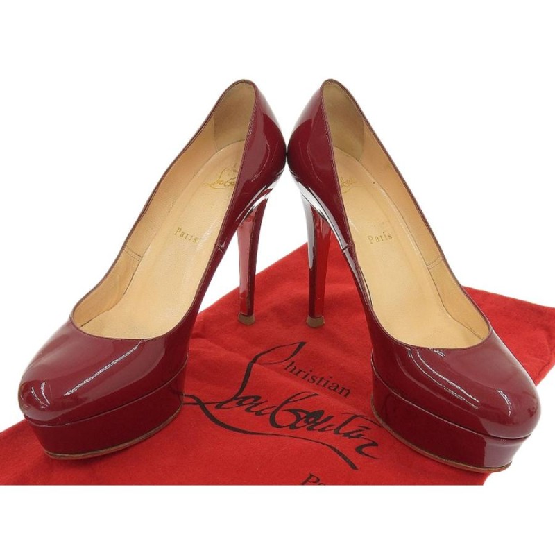 クリスチャンルブタン ボルドーパテントヒール-