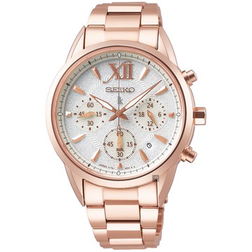 SEIKO 精工 LUKIA 冬雪太陽能計時女錶 V175-0EW0K(SSC826J1)