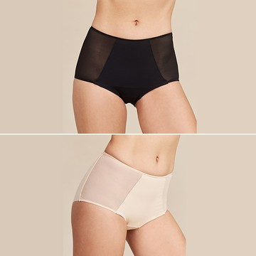 【Khoo】白白褲無痕高腰x2(黑1膚1)XS-2XL