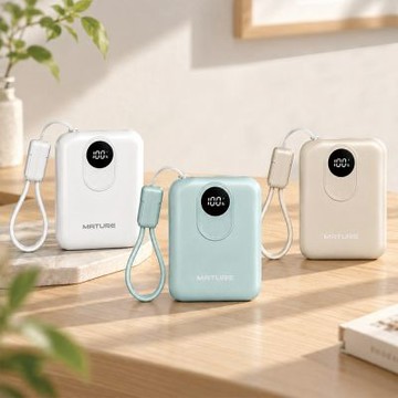 MATURE美萃 台灣製造數顯急速快充半固態行動電源10000mAh MD-BP086-Plus
