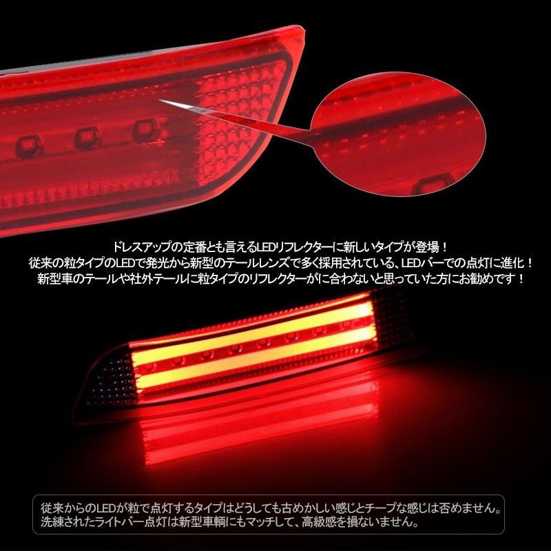 ▽トヨタ エスティマ50系 LEDリフレクターランプ レッドレンズ 左右