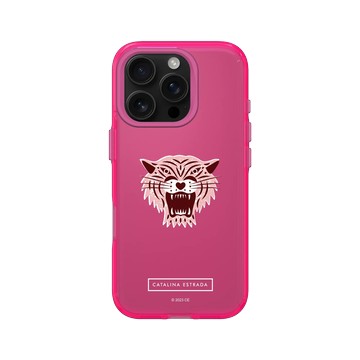 iPhone 16 Pro Clear 粉漾桃 - Catalina Estrada - Pink Tiger Head