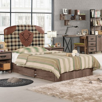 Boden-奧格斯3.5尺單人床組(床頭片+抽屜床底)(不含床墊)