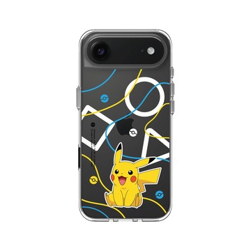 iPhone Air Clear Case（相機按鈕） 透明 - 寶可夢 Pokemon - 幾何系列-皮卡丘