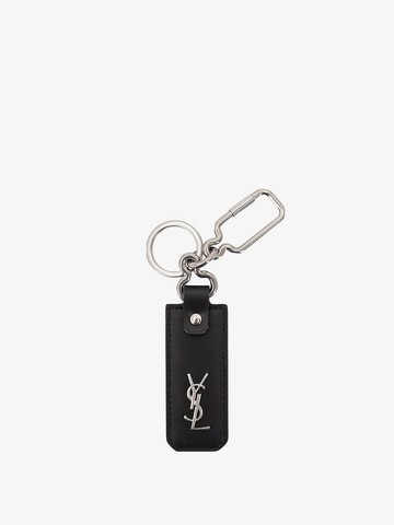 Key ring with metal monogram - SAINT LAURENT - gender_Man