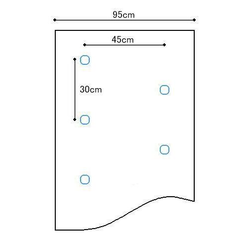 農業用マルチシート　黒ホールマルチ　厚さ0.02mm×幅95cm×長さ200m×孔60mm　規格9230