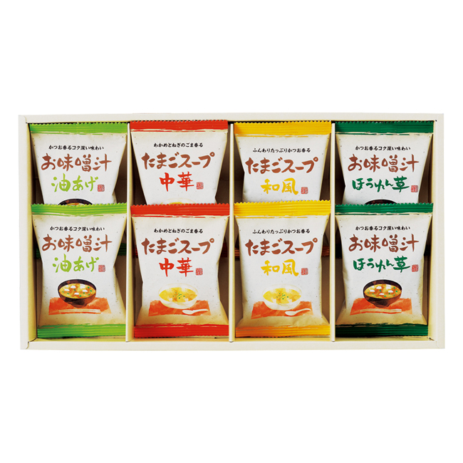 内祝い　食品｜｜フリーズドライ「お味噌汁・スープ詰合せ」　No.20　※消費税・8％｜お祝いのお返し