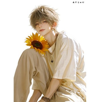 【8 月新品】07-137-0244 人物貼紙 簡約夏日男子
