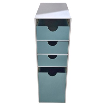 SDLP 時代良品 四格收納櫃  7.6 x 16.9 x 23.5cm  粉嫩藍